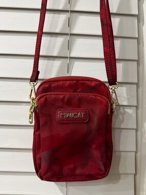 MINI-CAT Red Camo Crossbody Bag